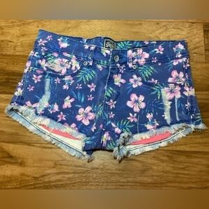 Superdry Vintage Floral Distressed Cutoff Shorts